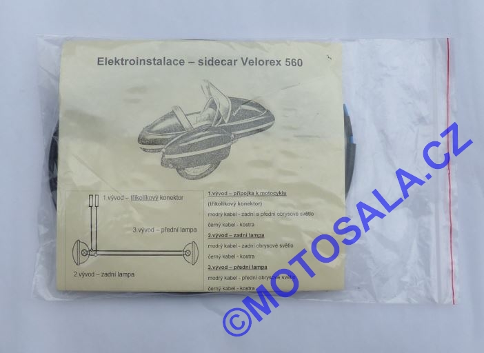Elektroinstalace sajdy Velorex 