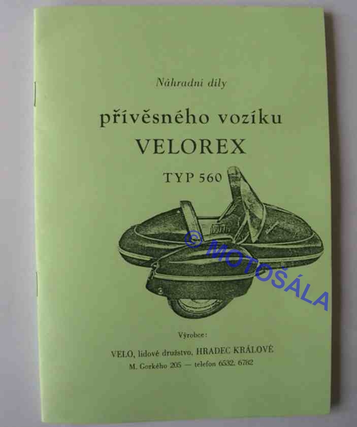 Náhradní díly přívěsného vozíku Velorex 560 